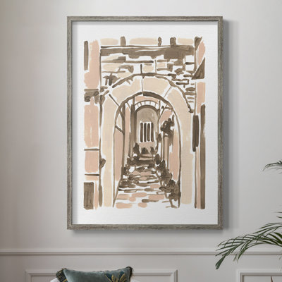 Blush Architecture Study III, reproduction encadrée - bois massif