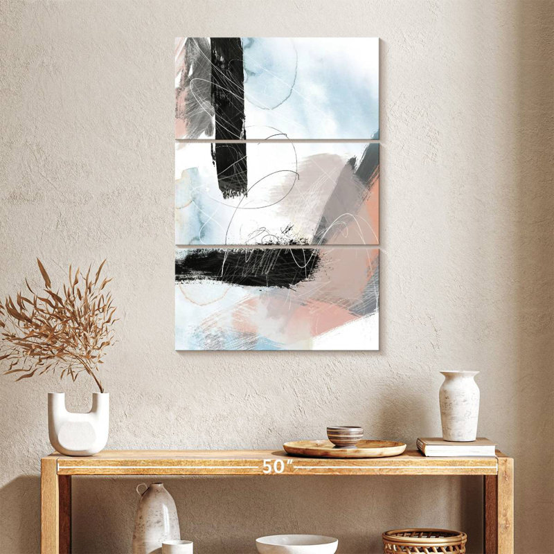 Avery Abstract Blush, 38" H x 24" W