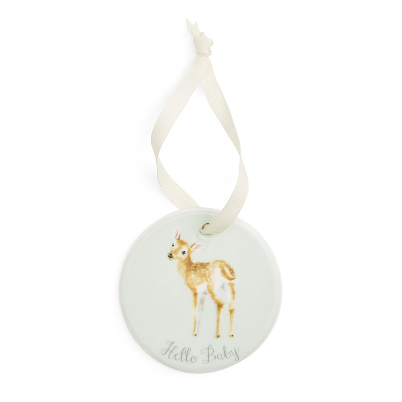 Little Wren Hello Baby Hanging Ornament