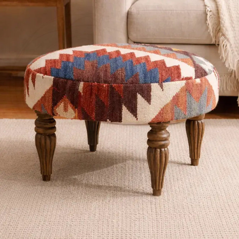 Repose-pieds Tribal Kilim