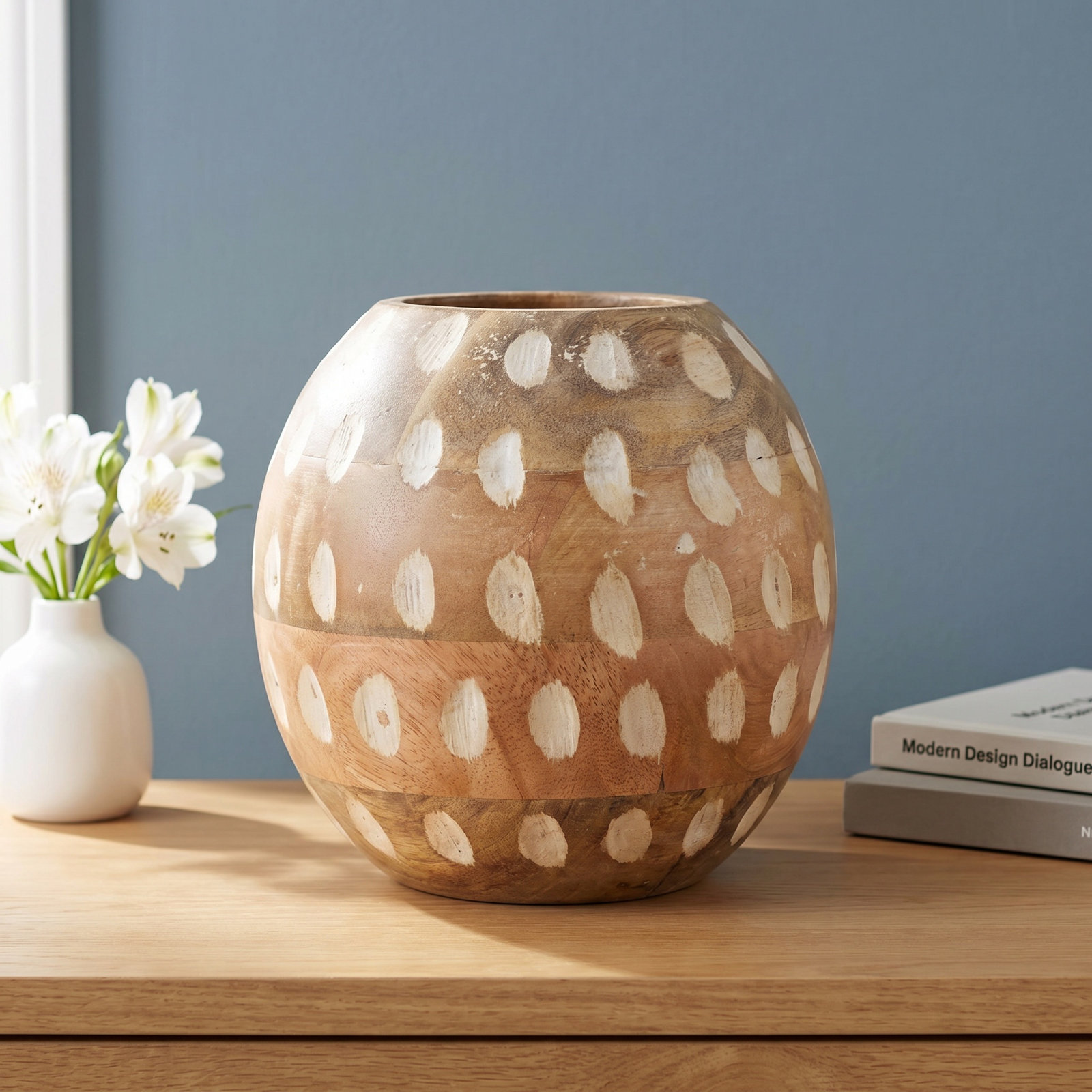 3-Piece Wood Orbs Sculpture