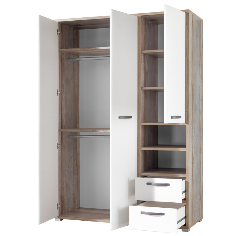 Smith 3 Door Wood Wardrobe