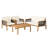 Acacia Wood 4 - Person Patio Conversation Set with Cushions-1305791323