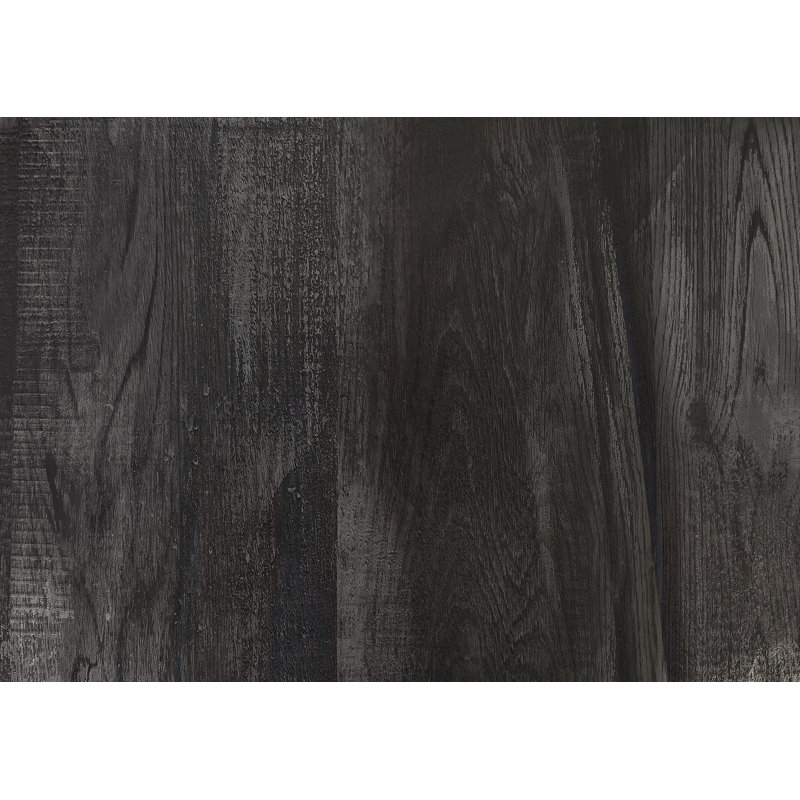 Table basse, accent, cocktail, rectangulaire, stratifié noir, métal noir