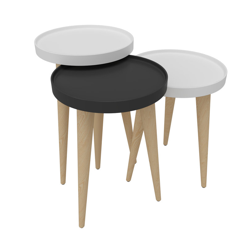 Jovita Coffee Table, Black/White