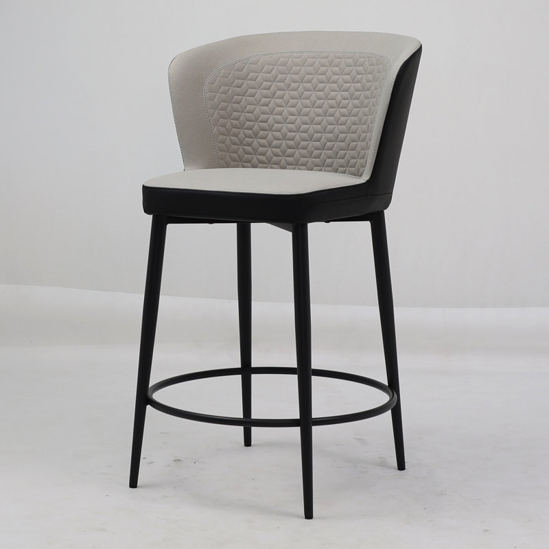 Tabouret de comptoir Condit Corsi 25,5 po, Taupe / Noir, Noir