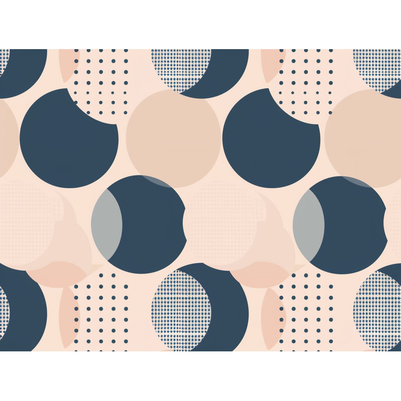 Édredon à motif pastel et cercles pastel, Édredon simple
