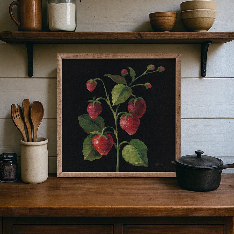 Fraise par Silvia Vassileva, H 12 po x l 12 po