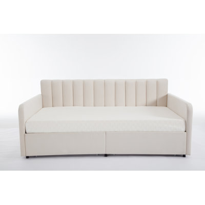 Upholstered Daybed With 2 Drawers, Guest Bed
