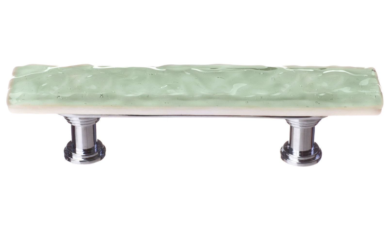Skinny Glacier Bar / Handle Pull Pull, Spruce Green, Polished Chrome