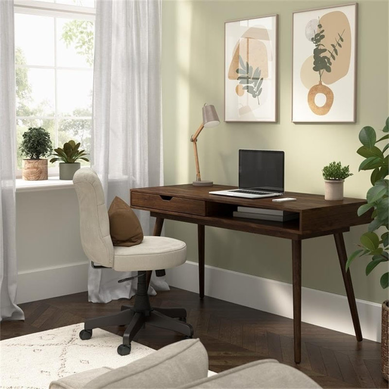Bureau d'écriture 40 po | Table d'écriture compacte avec rangement, poste de travail pour bureau à domicile ou bureau