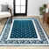 Reilly French Border Navy/Blue Rug