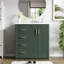 30" Bathroom Vanity with Ceramic Sink Combo, Solid Wood Frame, 3 Drawers & Soft Closing Doors-111427852