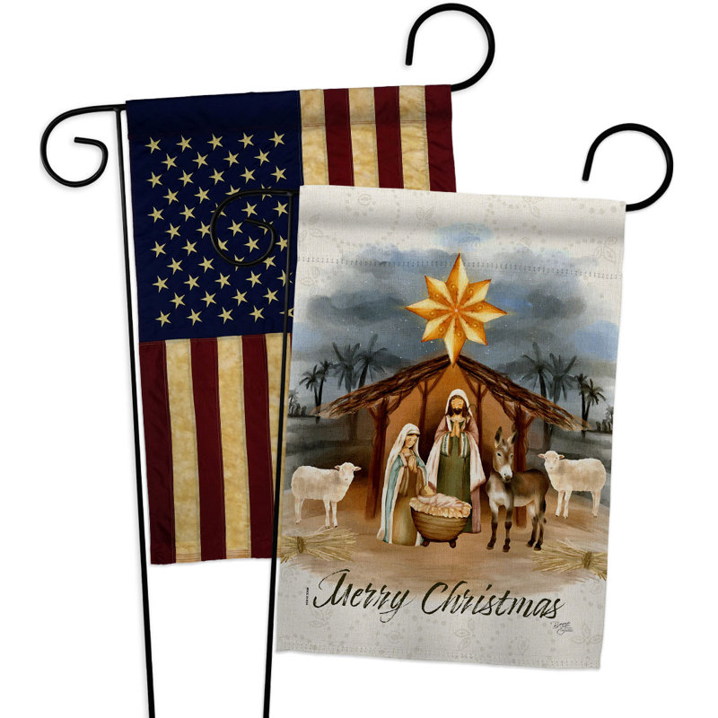 Double Sided 18.5'' H x 13'' W Polyester Garden Flag