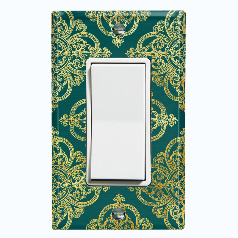 Patterned 1 - Gang Toggle Light Switch Standard Wall Plate
