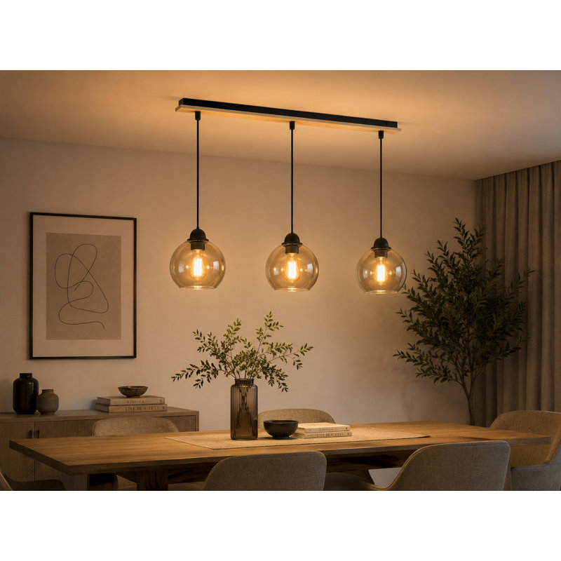 Solomons 3 - Light Black Kitchen Island Pendant