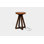 Artless Swivel Upholstered Stool with Solid Wood Frame