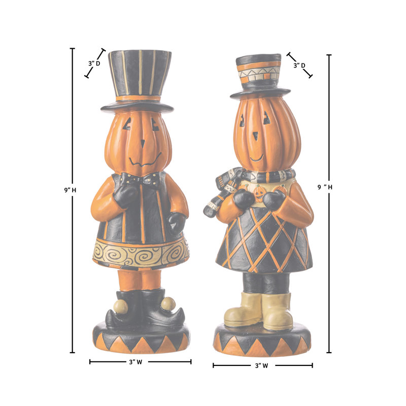 9" Resin Pumkin Men 