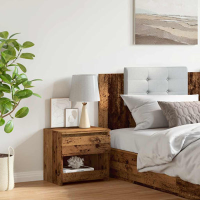 Cryal 40cm W Manufactured Wood Bedside Table