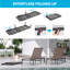 Chaise longue d'extérieur sans assemblage, ensemble de 2 chaises d'extérieur en aluminium, chaise longue de piscine à dossier ajustable et à dossier réglable-1085857295