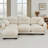 Compression Cozy Chenille Sectionals, Modern Pleated L Shape For Home