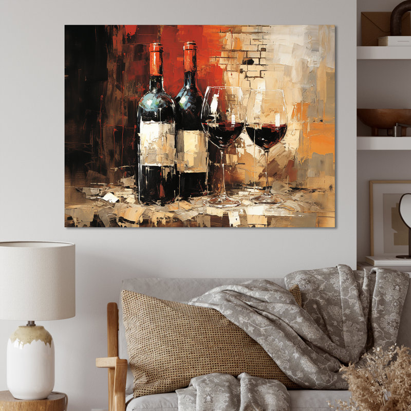 «Midnight Blue Sommeliers Red Wine - Wine», art mural, Toile tendue, H 34 po x l 44 po x P 1,5 po