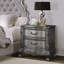 Table de chevet 2 tiroirs Antique Platinum