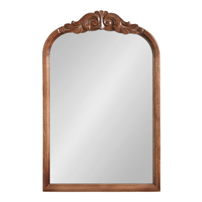 Wooden Vintage Arched Wall Mirror