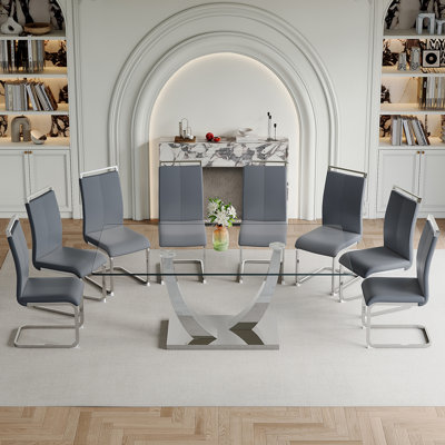 Glass Dining Table Set
