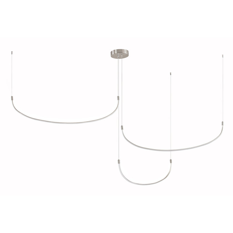 Talis 3 - Light LED Unique/Statement Pendant, Brushed Nickel