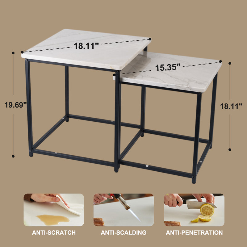 Table de bout blanche Macaubas