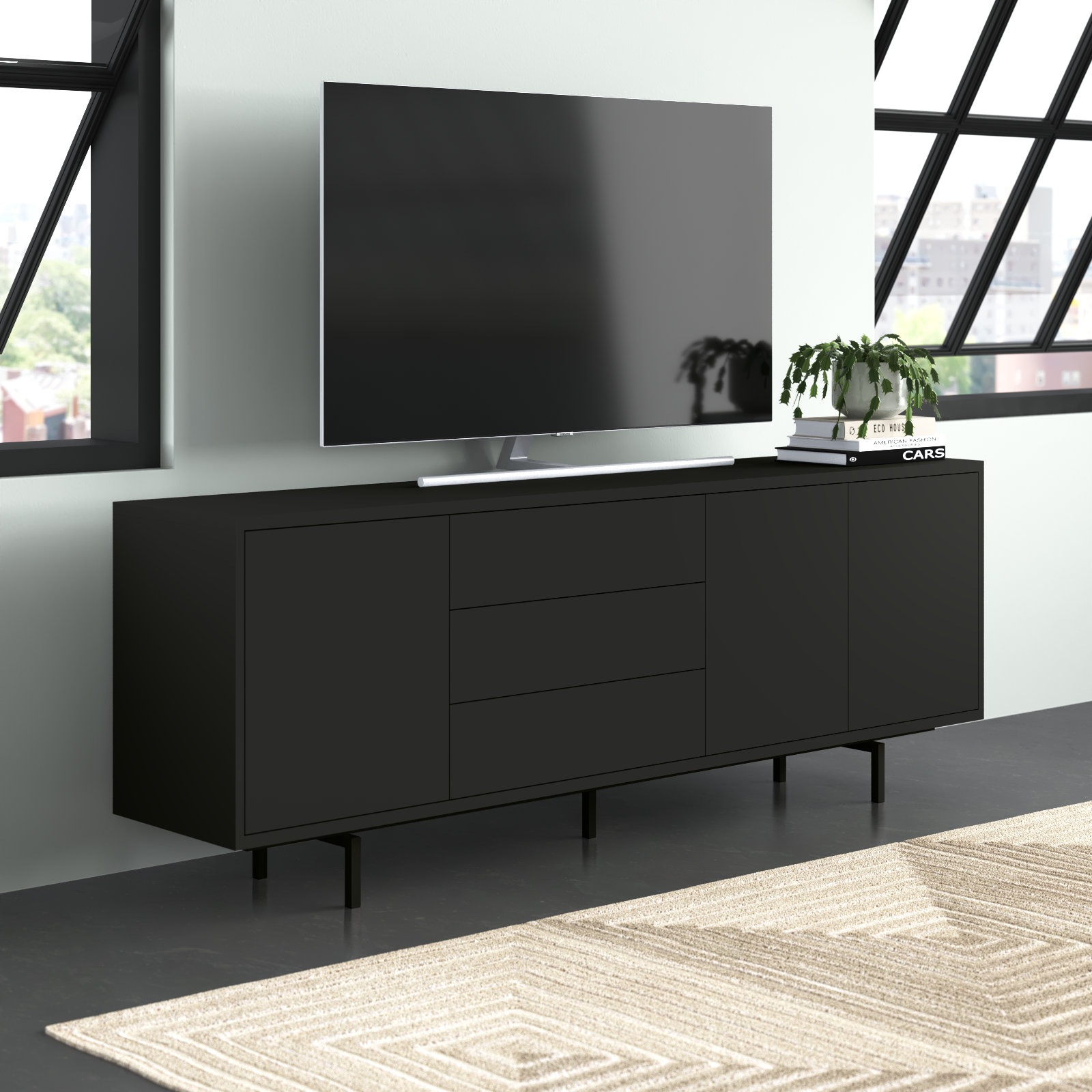 Wade Logan® Anirvin 78 Media Console & Reviews | Wayfair