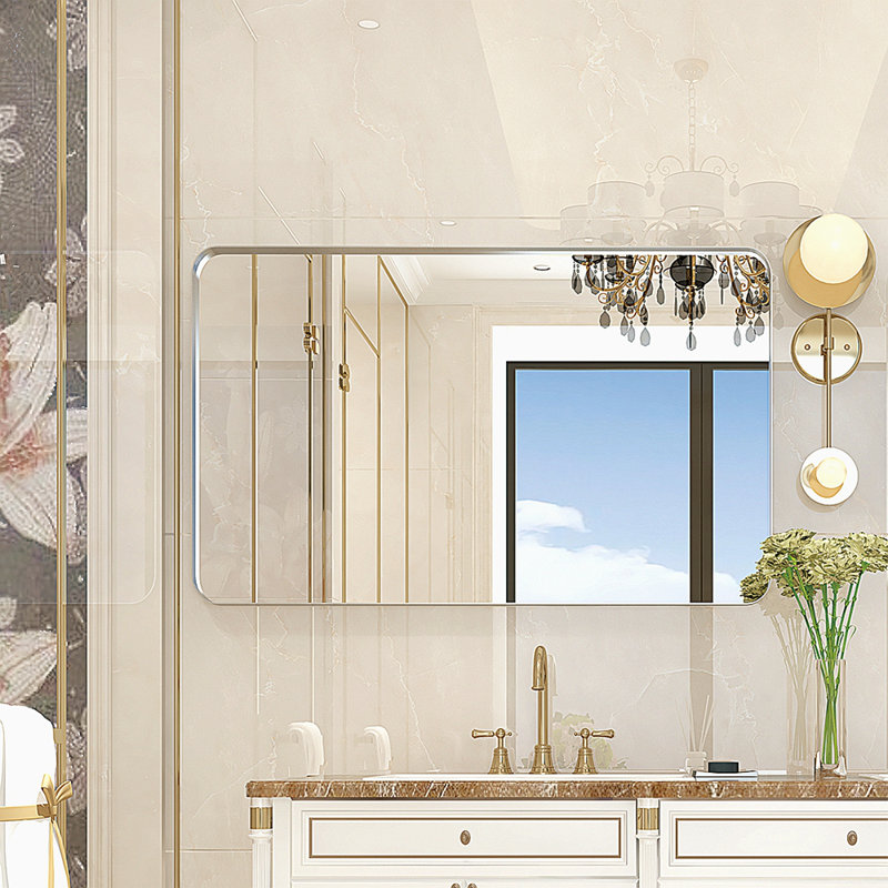 Miroir de coin de salle de bain, 30,04 po x 39,88 po