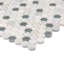 Reflection 1" Penny Round Polished Marble & Glass Mosaic Tile