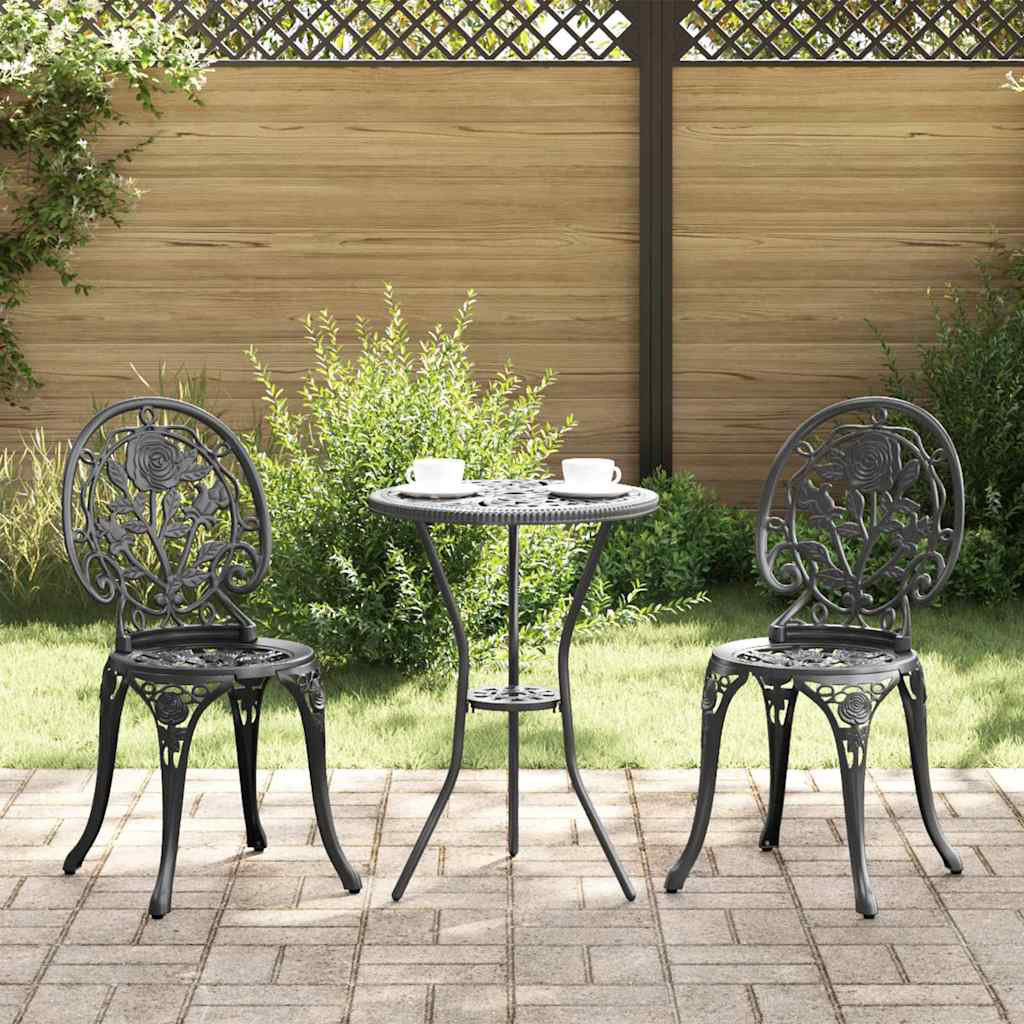 Vidaxl Garden Bistro Set 3 Pcs Aluminium