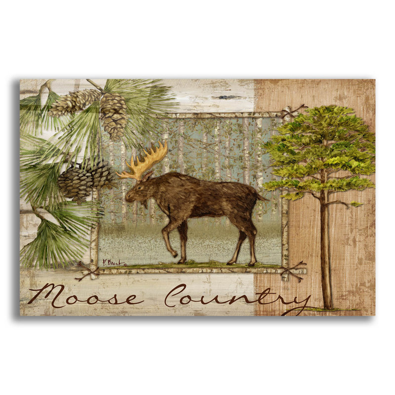 «Moose Country» par Paul Brent, H 16 po x l 24 po x P 0,2 po