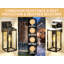 Applique murale d'extérieur Motion Sensor Classic en noir mat rectangulaire, du crépuscule à l'aube avec 3 modes automatiques, luminaires imperméables 1 lumière avec abat-jour en verre transparent