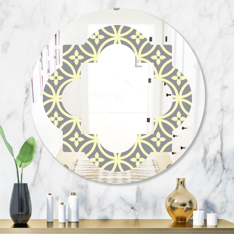 Miroir mural éclectique Quatrefoil, H 23,6 po x l 23,6 po