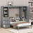 Queen Size Murphy Bed With Drawers And Shelves-109654728