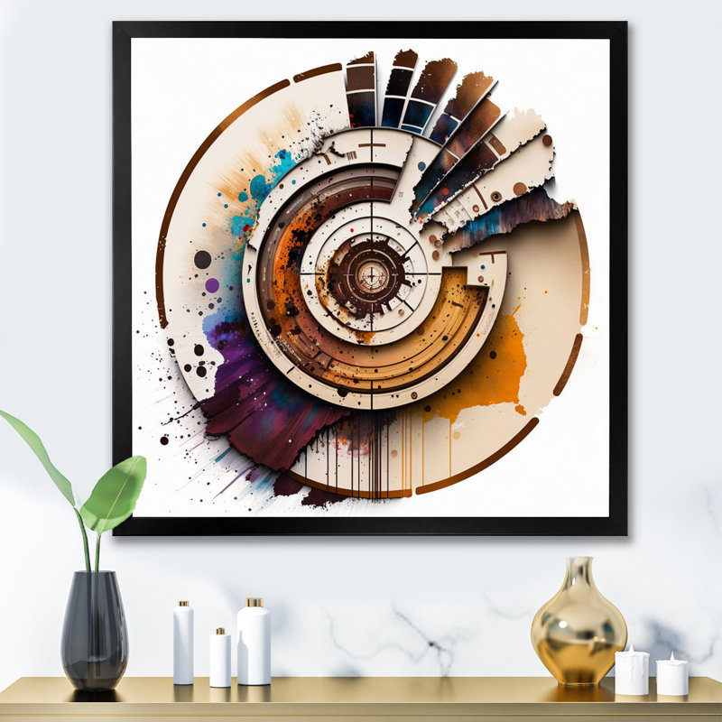 «Caclulation The Universe», reproduction d'art sur toile, H 24 po x l 24 po x P 1 po, Cadre simple noir