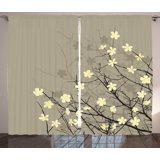Polyester Semi Sheer Curtain Pair
