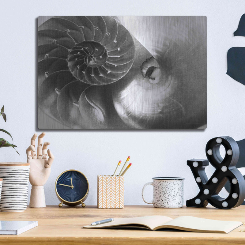 Luxe Nauticus «Nautilus Yin Yang» par Debra Van Sw «Nautilus Yin Yang» par Debra Van Swearingen, H 12 po x l 16 po