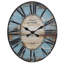 Horloge murale décorative de forme ovale en bois à finition patinée Rachual-832012521