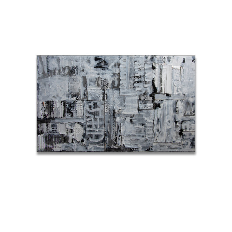«One of a Kind Art» Original Inner City par - peinture sur toile tendue