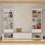 Armoire de rangement 122 po avec 5 tiroirs, banc et trousse de sécurité anti-basculement de 122 po de largeur