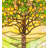 30" Wide X 48.5" High Tiffany Tree of Life Stained Glass Lighted Window