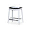 Tabouret de selle, finition patinée, siège en cuir-141586996-141587022
