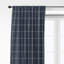 Shay Window Pane Dark Denim Cotton Simple Top Pocket Drapery Panel Set of 2-1582117228