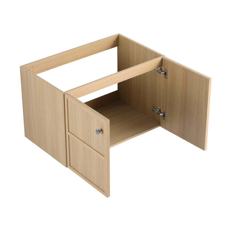 30" Bathroom Storage, Oak Plywood, Organized Area 29.61 In. Deep Vanity In Oak, Plywood Construction With Ample Space, 30"