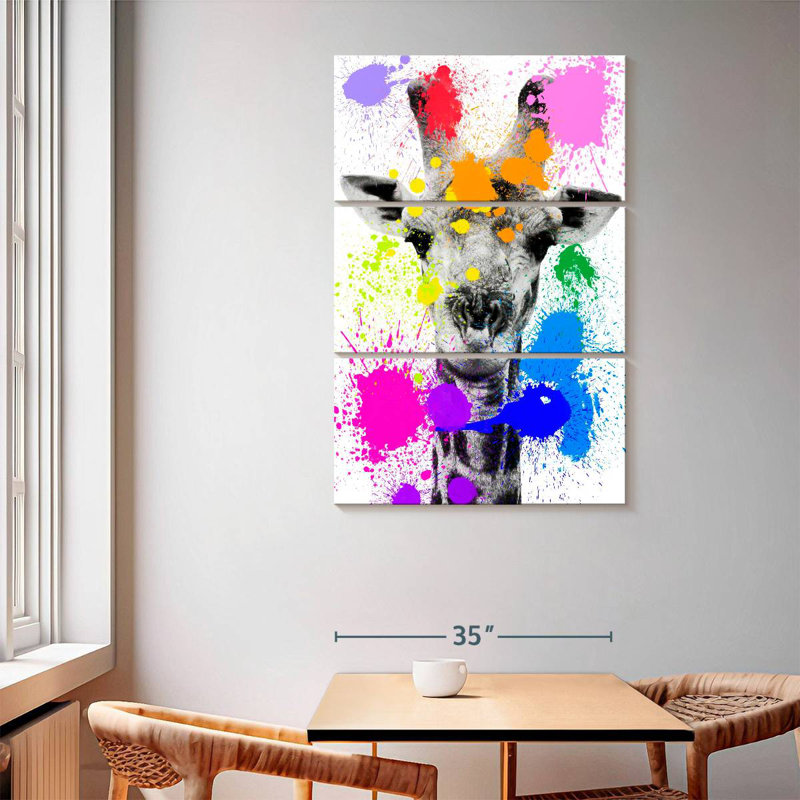 Brampt safari éclaboussure girafe, H 65 po x l 42 po